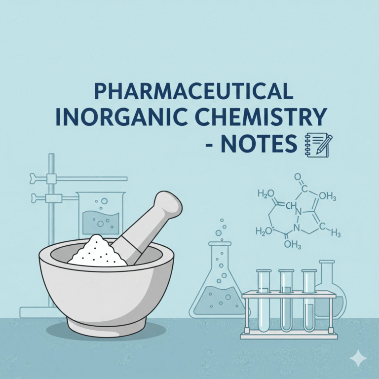 Pharmaceutical Inorganic Chemistry – Notes