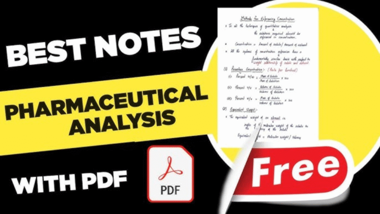 Pharmaceutical Analysis Notes